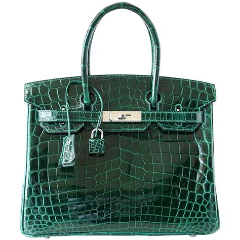 hermes crocodile birkin bag green|hermes birkin crocodile bag price.